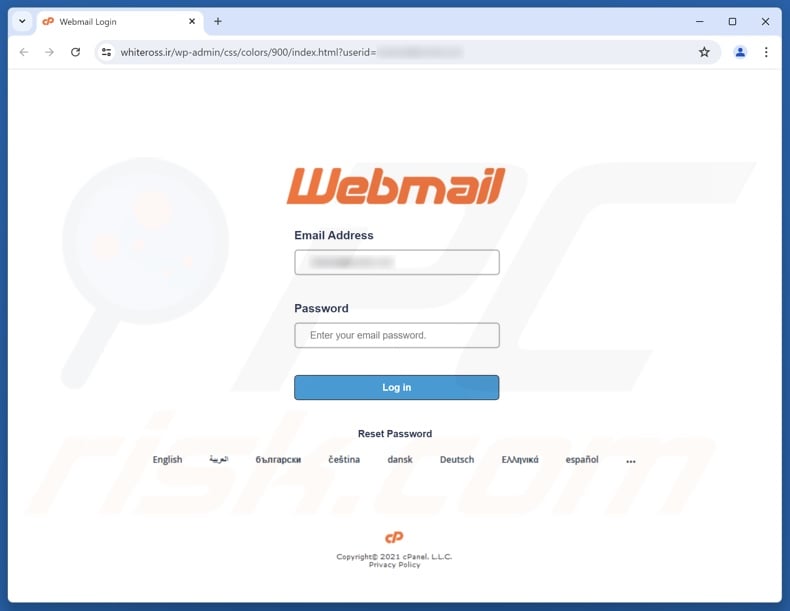 An IP Conflict Was Detected On Your Account scam email promoted phishing site
