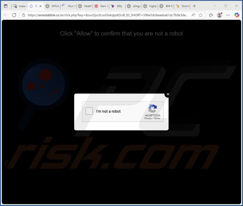 aniastabble.co[.]in pop-up redirects
