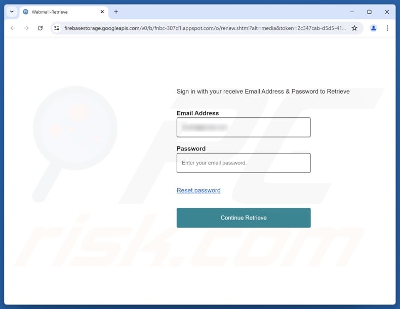 Check Failed Messages scam email promoted phishing site