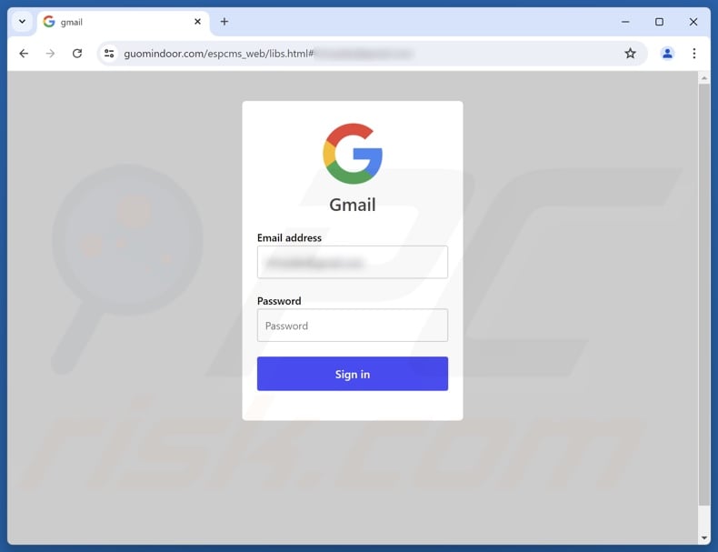 Email Is Blocked Because The Sender Is Unauthenticated scam email promoted phishing site