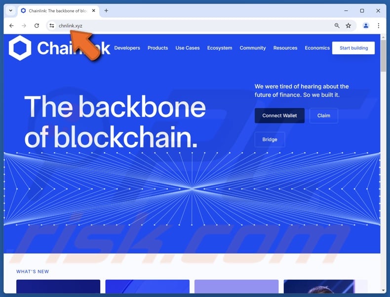 Fake Chainlink website