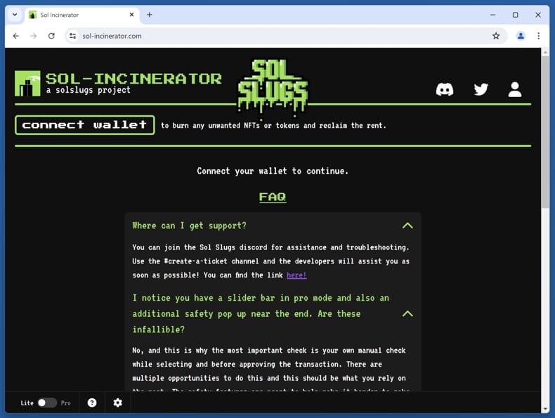 Fake Sol-Incinerator website scam real site (sol-incinerator.com)