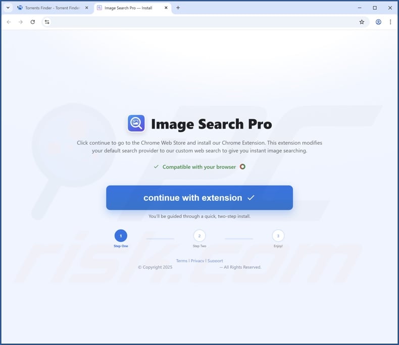 Website used to promote Image Search Pro browser hijacker