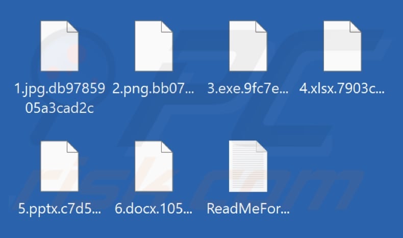 Files encrypted by LockBit 5.0 ransomware (random extension)