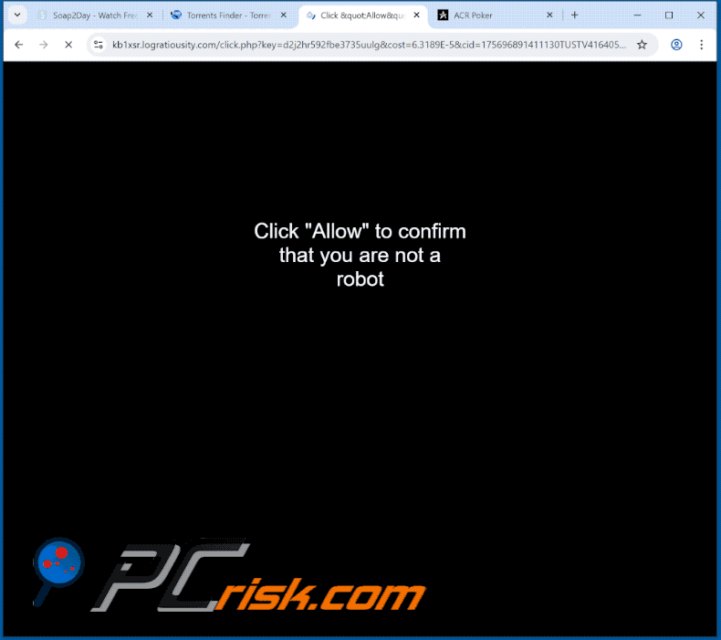 logratiousity[.]com website appearance (GIF)