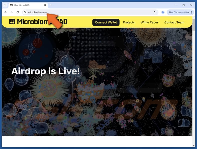 Microbiome DAO Airdrop scam