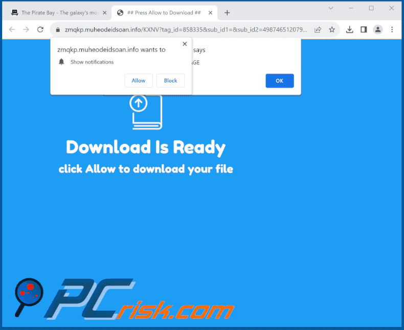 muheodeidsoan[.]info website appearance (GIF)