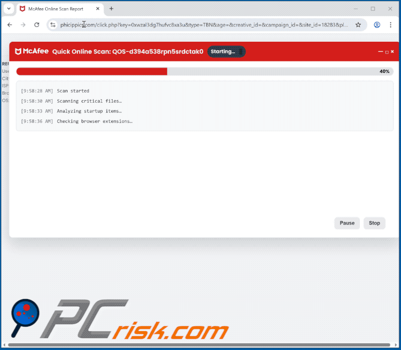 myositentrous[.]com website appearance (GIF)