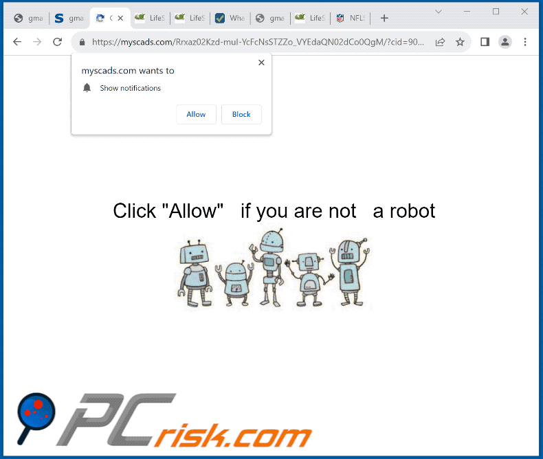 myscads[.]com website appearance (GIF)