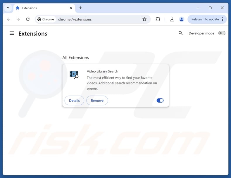 Removing myvideolibrary.info related Google Chrome extensions