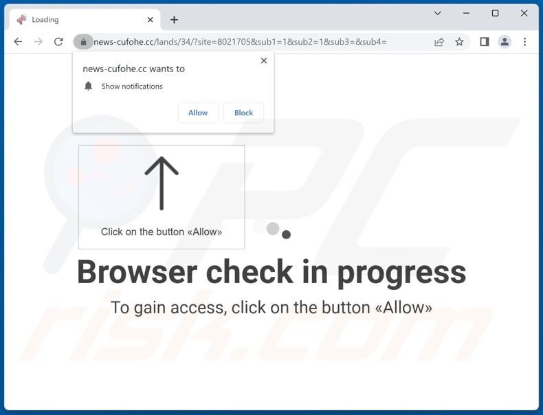 news-cufohe[.]cc pop-up redirects