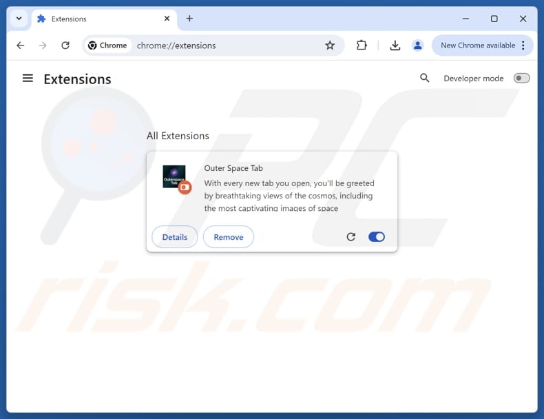 Removing youaresearching.com related Google Chrome extensions