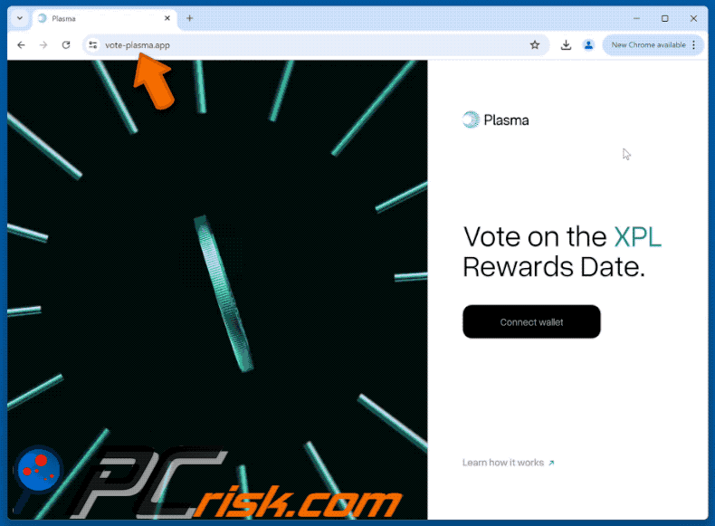 Appearance of Plasma (XPL) Rewards scam