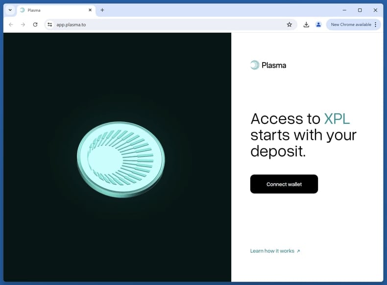 Plasma XPL Rewards scam real website (app.plasma.to)
