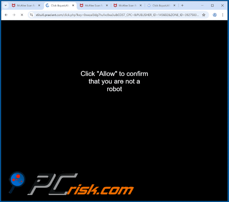 praelant[.]com website appearance (GIF)