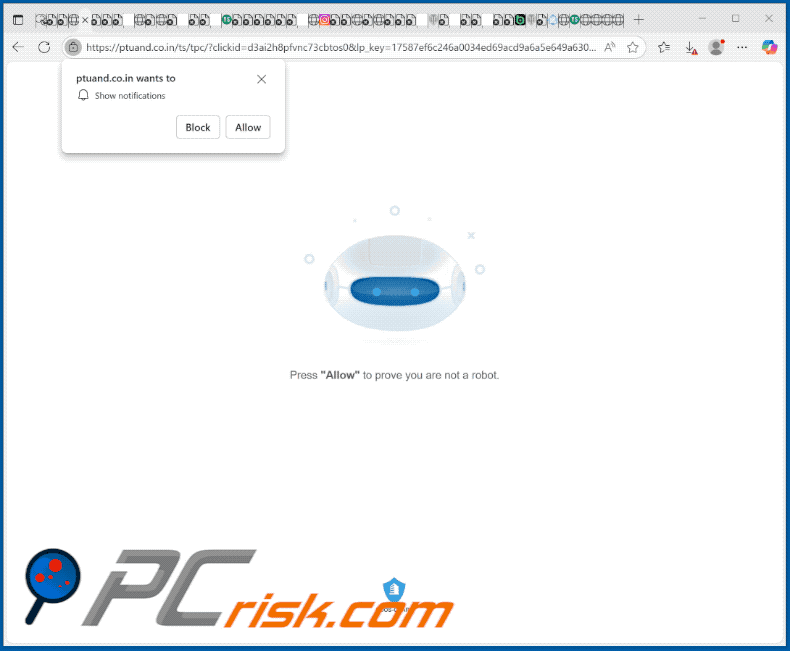 ptuand.co[.]in website appearance (GIF)