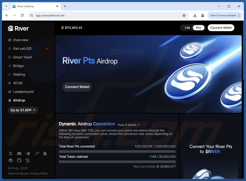 River Pts Airdrop scam