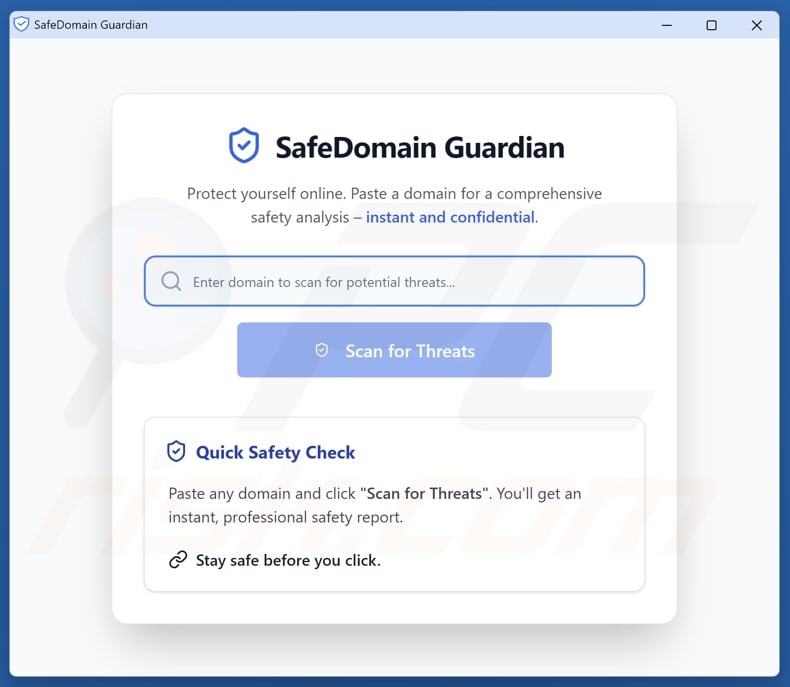 SafeDomain Guardian unwanted application