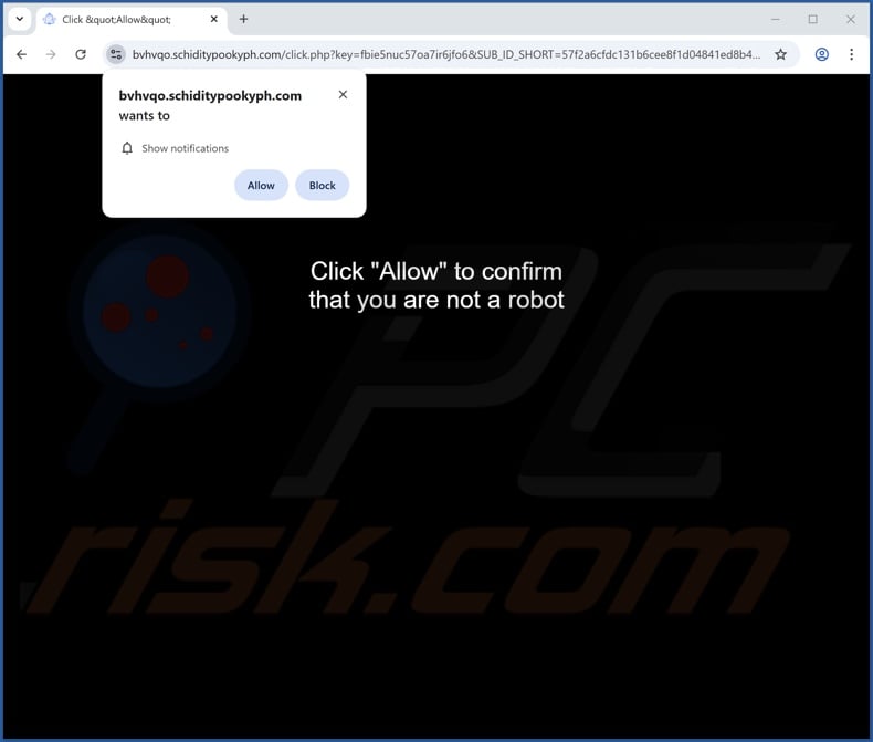 schiditypookyph[.]com pop-up redirects