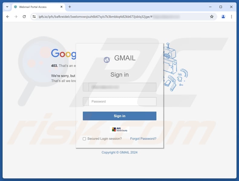Security Alert - We've Detected Trojan Malware Email Scam phishing site