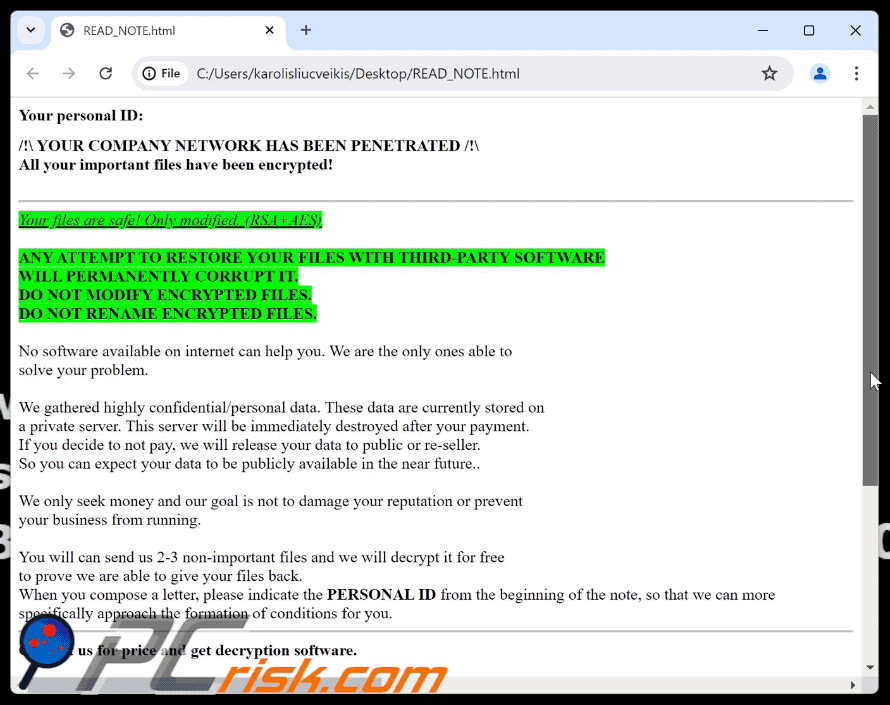 SolutionWeHave ransomware ransom note (READ_NOTE.html) GIF