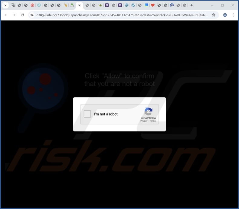 spanchainsys[.]com pop-up redirects
