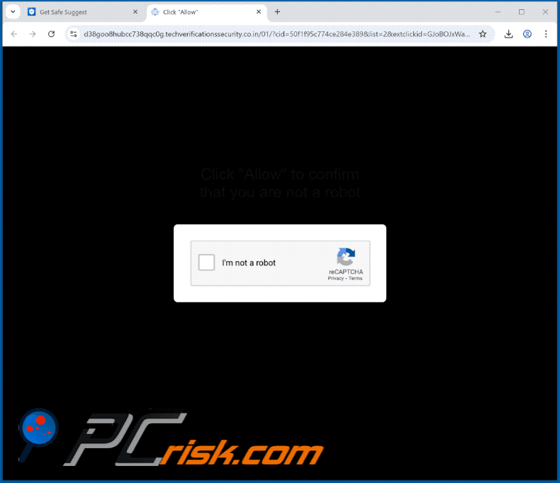 techverificationssecurity.co[.]in website appearance (GIF)