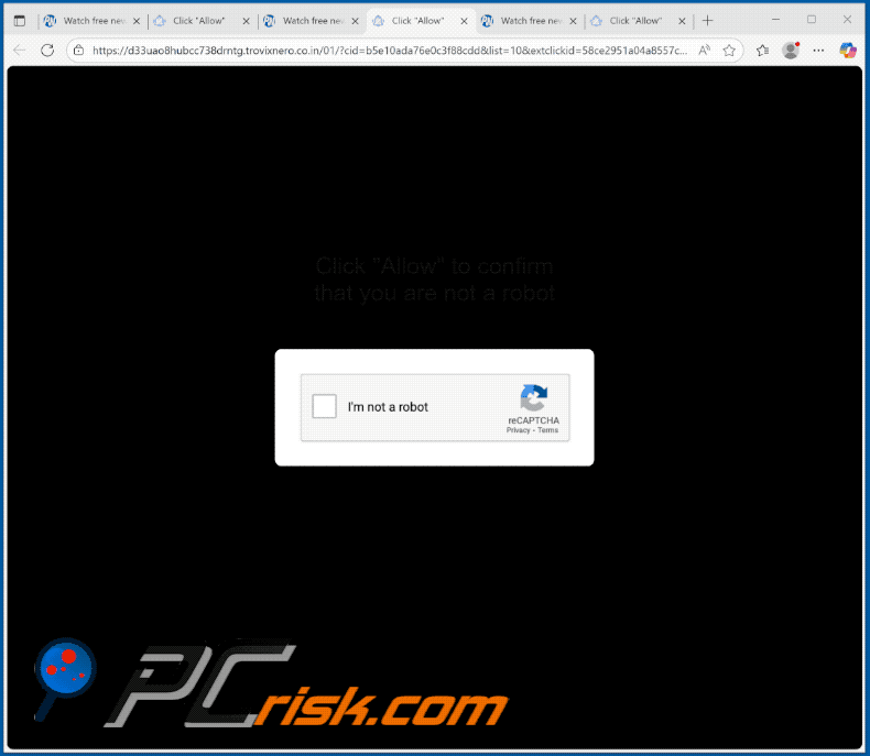trovixnero.co[.]in website appearance (GIF)