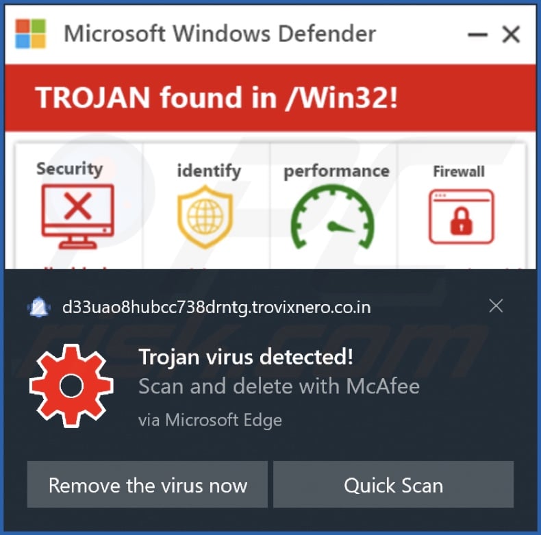 Ad delivered by the trovixnero.co[.]in webpage