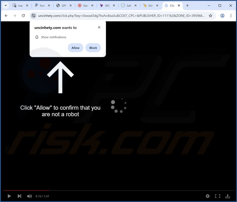 uncinhety[.]com ads
