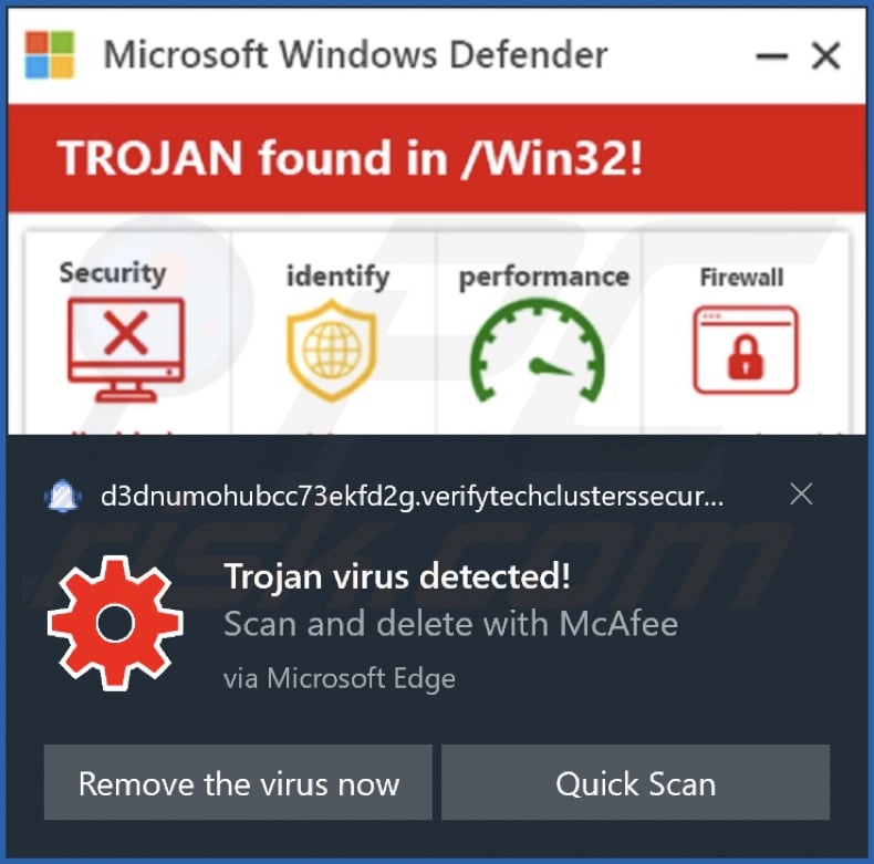 Ad delivered by the verifytechclusterssecure.co[.]in webpage