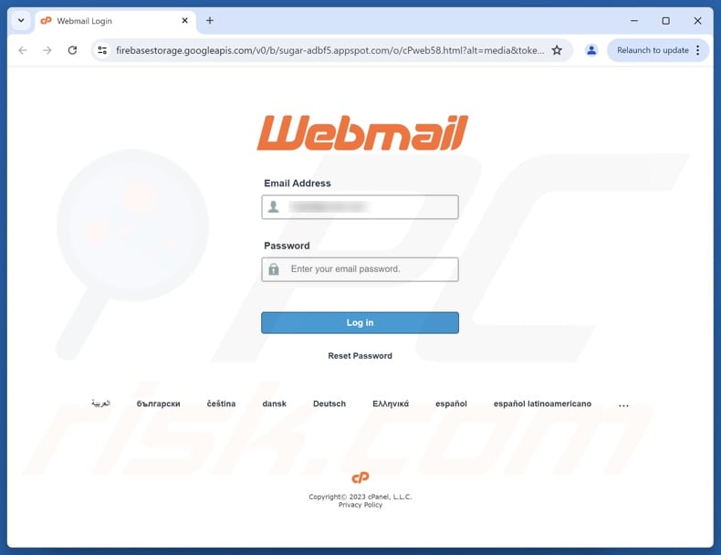 Your Account Access Needs Reconfirmation scam email promoted phishing site