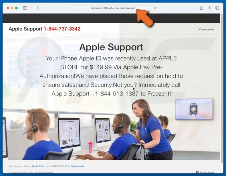 Your Apple ID Was Recently Used At APPLE STORE scam