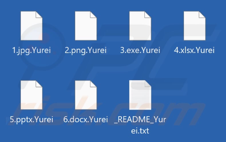 Files encrypted by Yurei ransomware (.Yurei extension)
