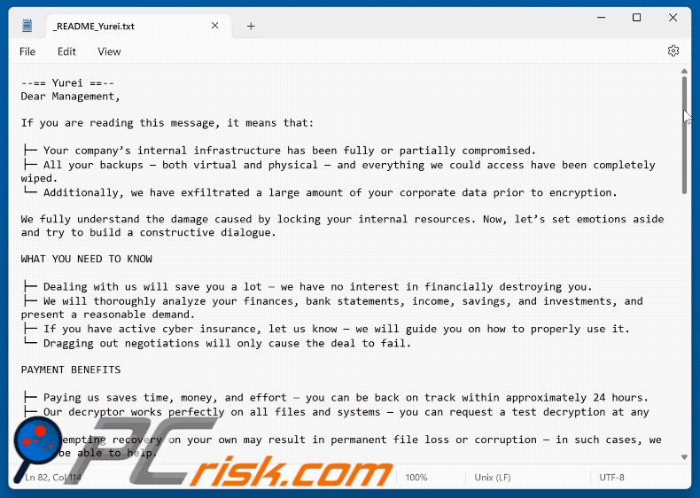 Yurei ransomware ransom note (_README_Yurei.txt) GIF