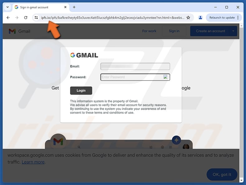 Approved Salary Amount Email Scam phishing page