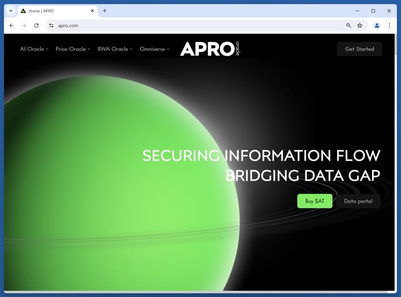 APRO ($AT) Airdrop Scam website (apro.com)