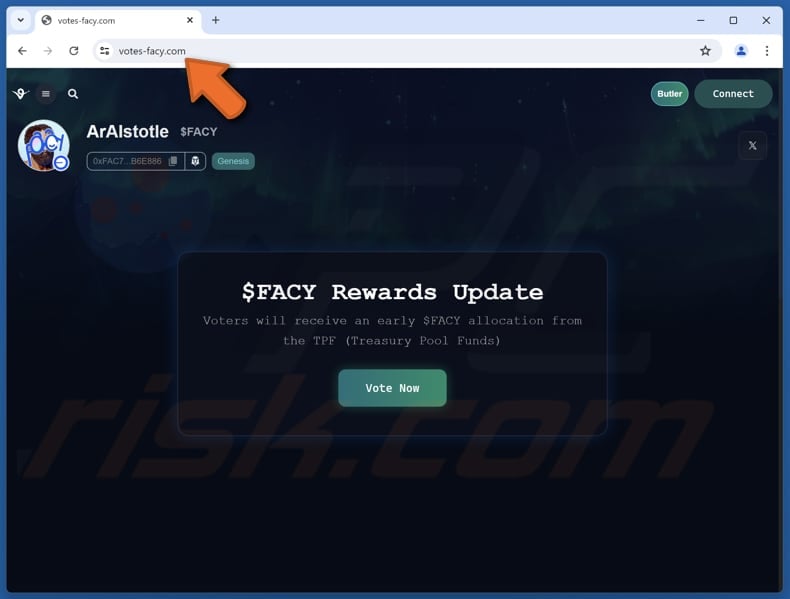 ArAIstotle ($FACY) Vote Reward scam