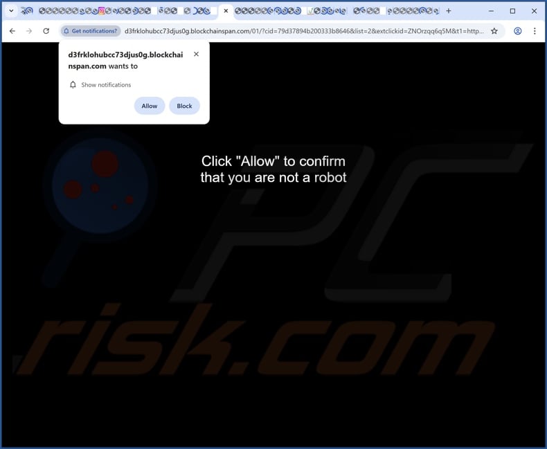 blockchainspan[.]com pop-up redirects