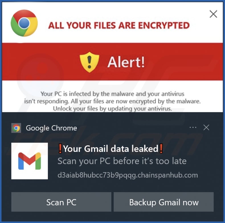 Ad delivered by the chainspanhub[.]com webpage