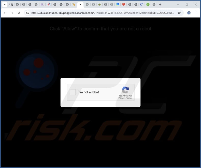 chainspanhub[.]com pop-up redirects