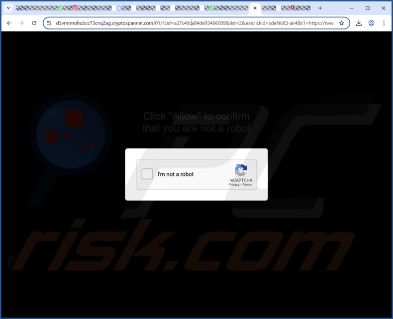 cryptospannet[.]com pop-up redirects