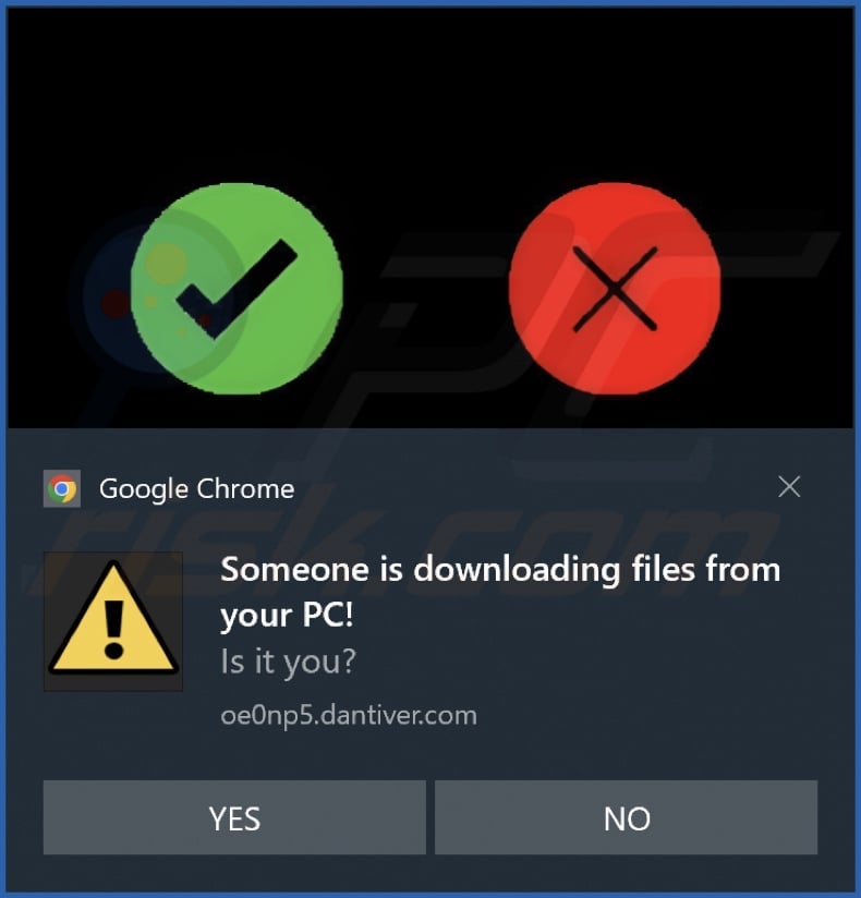 Ad delivered by the dantiver[.]com webpage