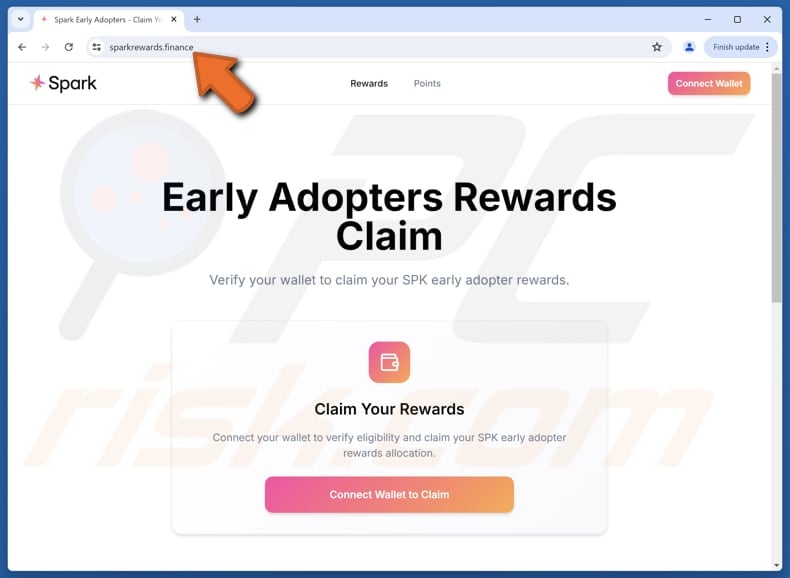 Early Spark Adopters Rewards scam