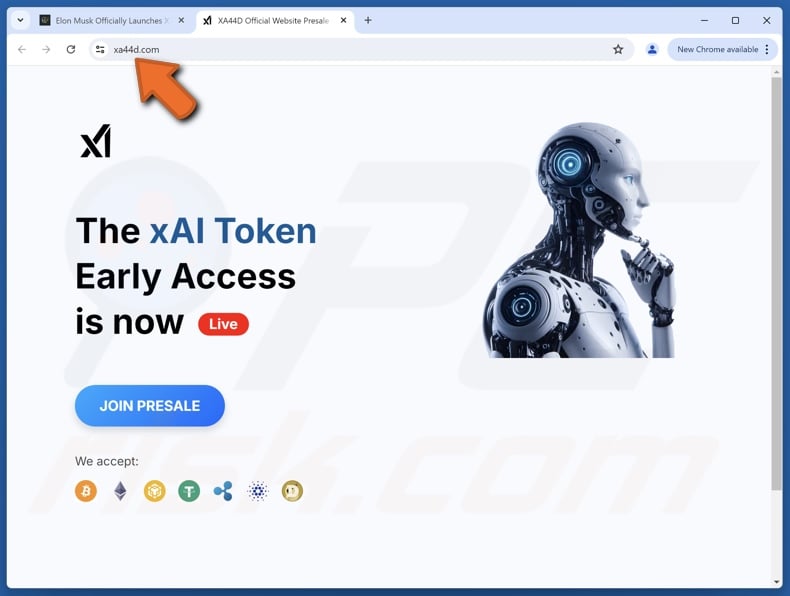 xAI Token Launch scam first page