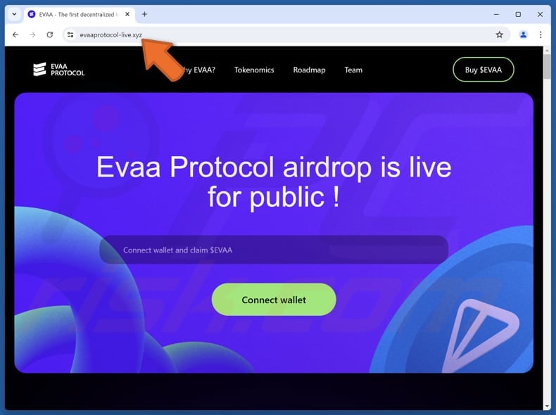 Evaa Protocol Airdrop scam