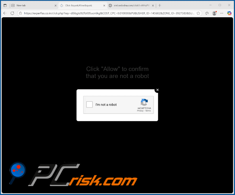 experflas.co[.]in website appearance (GIF)