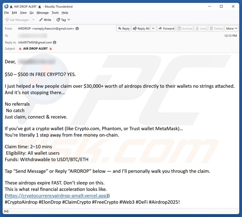 Fake Blockchain Vault Protocol Scam promoter