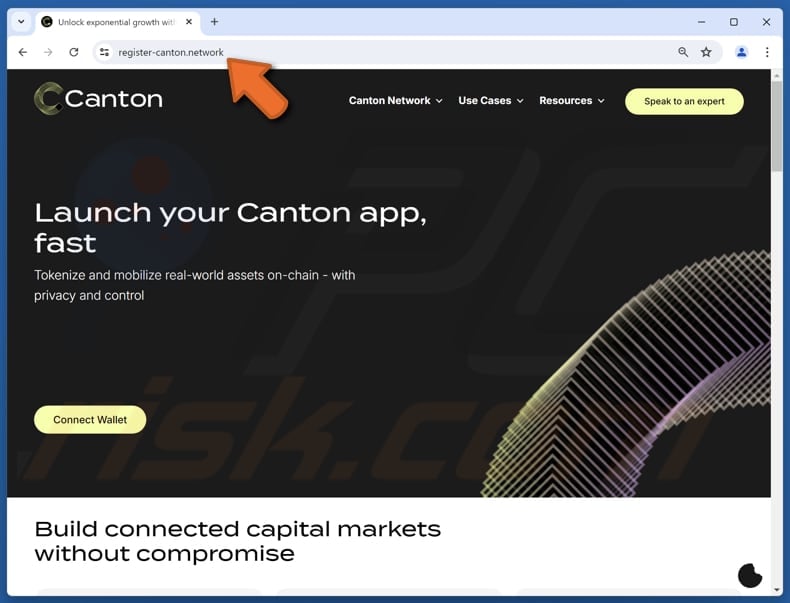 Fake Canton Network website scam