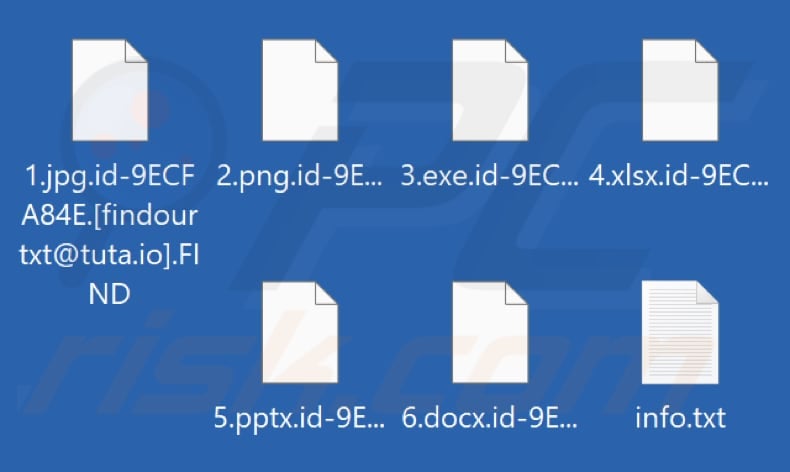 Files encrypted by FIND ransomware (.FIND extension)